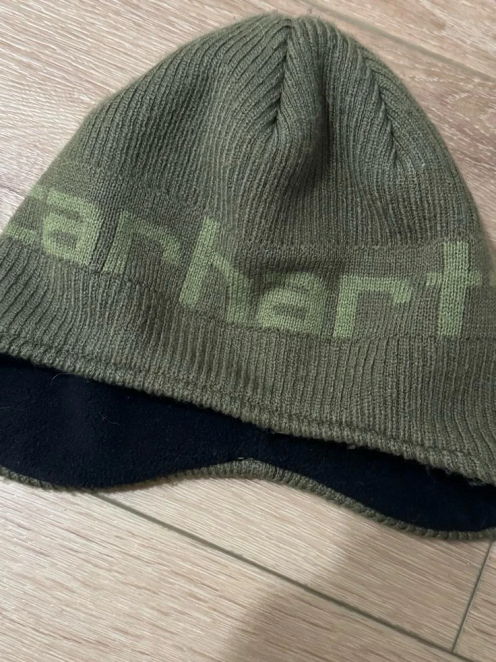 😎New Carhartt Youth Kids Boys Olive Green Logo Beanie Fall Winter Hat